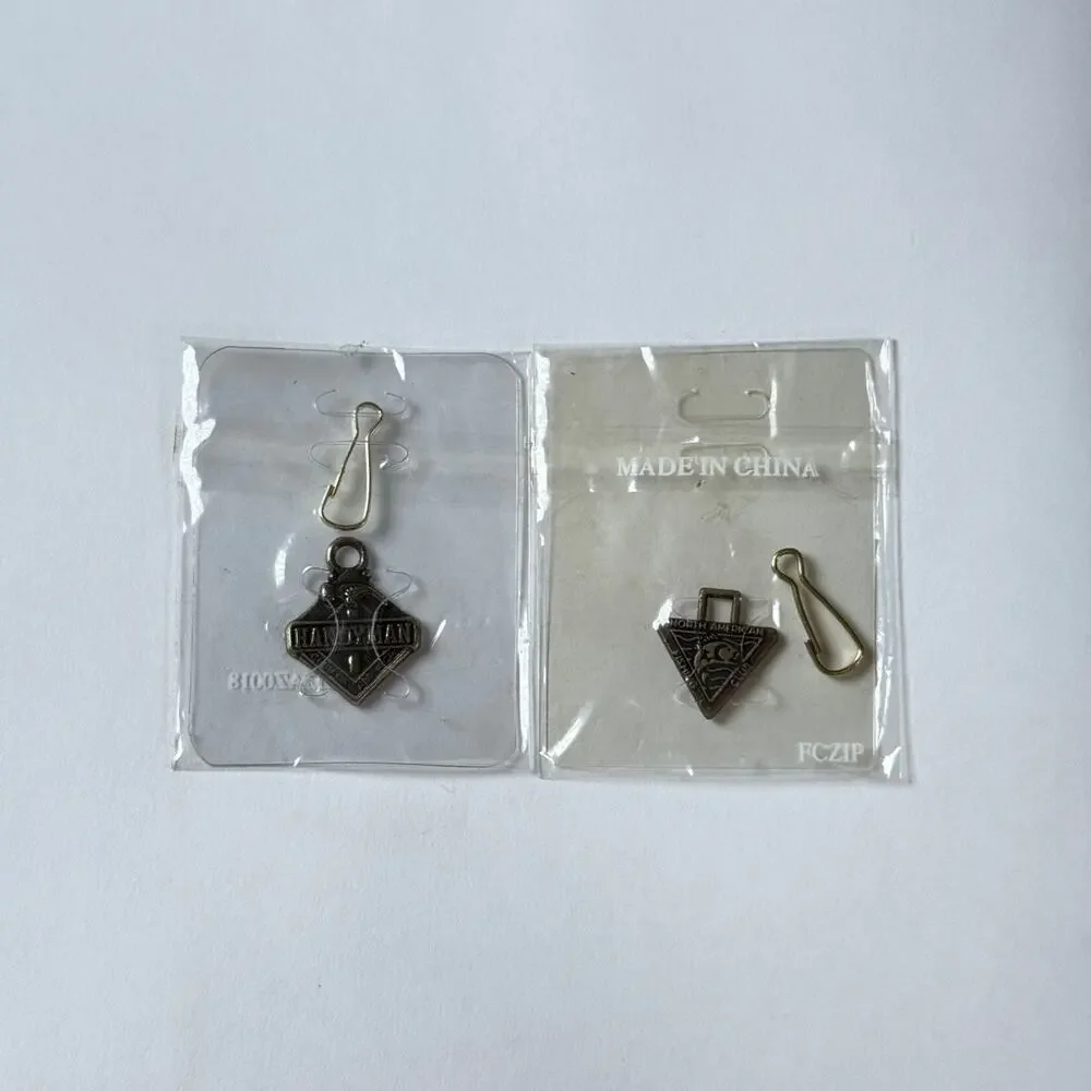 Lot of 2 NAFC North American Fishing Club & Handyman Jacket Zipper Pull